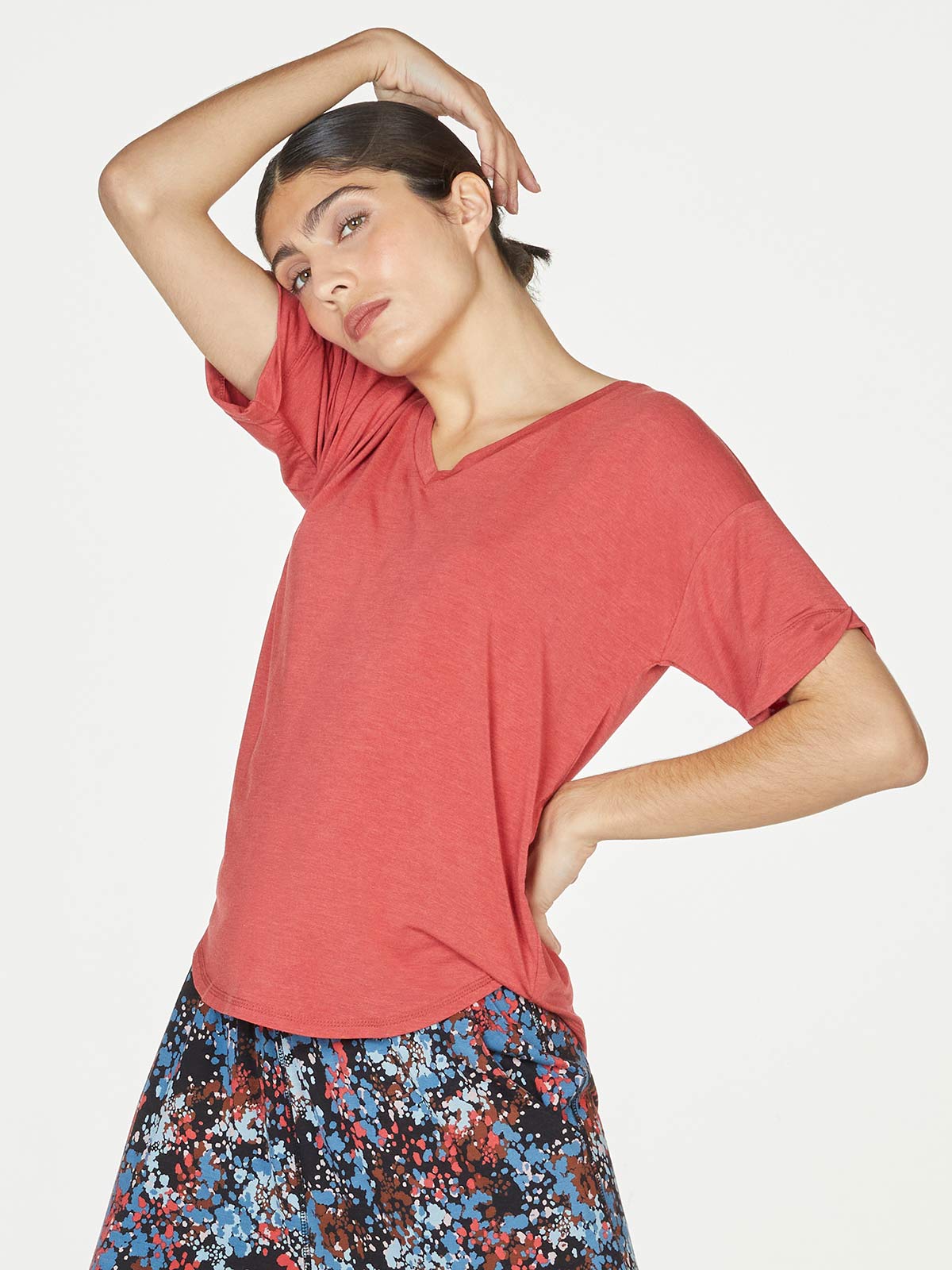 THOUGHT Eliza SeaCell Persimmon Red Tee