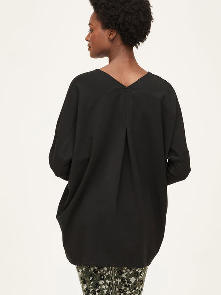 THOUGHT Black Relaxed Long Sleeved Top
