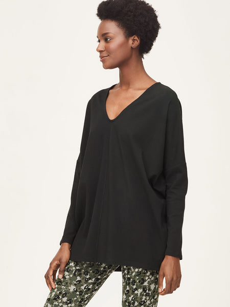 THOUGHT Black Relaxed Long Sleeved Top